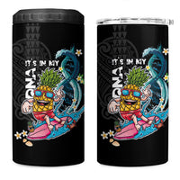 Hawaii Pineapple Surfing 4 in 1 Can Cooler Tumbler It's in My DNA - Kakau and Polynesian Pattern LT03 One Size: 16 oz Black - Polynesian Pride