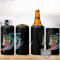 Hawaii Pineapple Surfing 4 in 1 Can Cooler Tumbler It's in My DNA - Kakau and Polynesian Pattern LT03 - Polynesian Pride