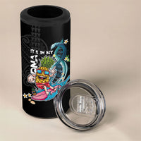 Hawaii Pineapple Surfing 4 in 1 Can Cooler Tumbler It's in My DNA - Kakau and Polynesian Pattern LT03 - Polynesian Pride