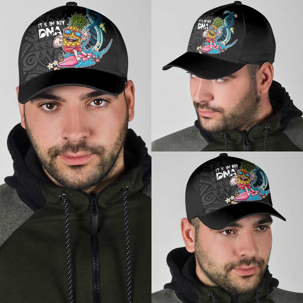 Hawaiian Pineapple Surfing Classic Cap It's in My DNA - Kakau and Polynesian Pattern LT03 - Polynesian Pride