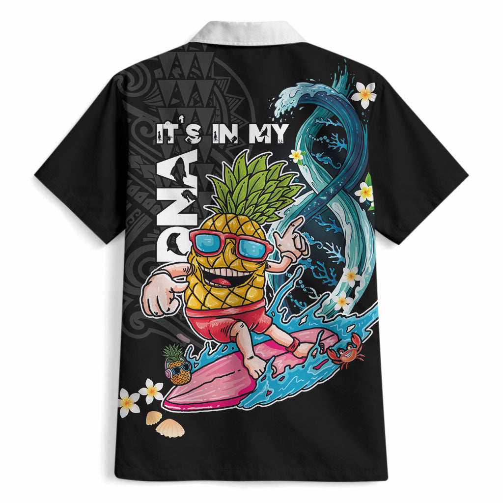 Hawaii Pineapple Surfing Hawaiian Shirt It's in My DNA - Kakau and Polynesian Pattern LT03 - Polynesian Pride