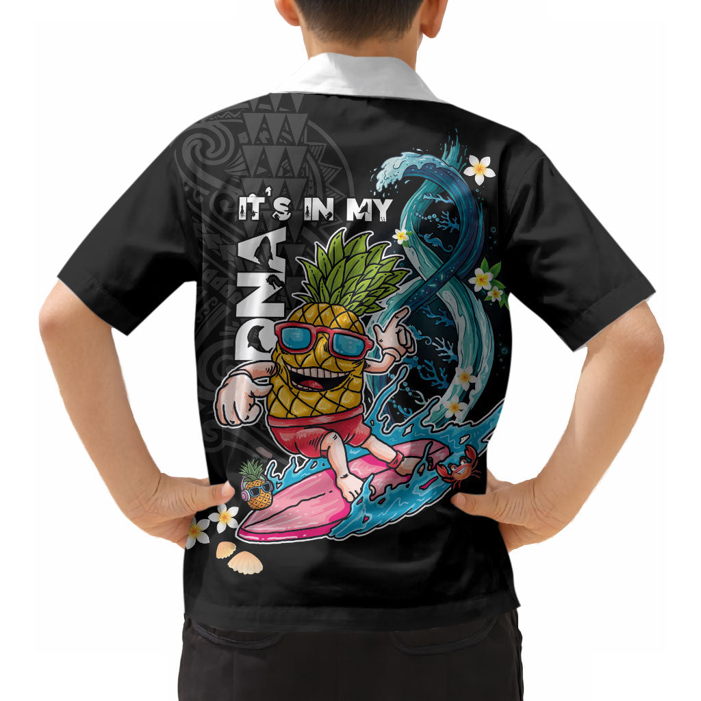 Hawaii Pineapple Surfing Hawaiian Shirt It's in My DNA - Kakau and Polynesian Pattern LT03 - Polynesian Pride