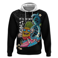 Hawaii Pineapple Surfing Hoodie It's in My DNA - Kakau and Polynesian Pattern LT03 Pullover Hoodie Black - Polynesian Pride