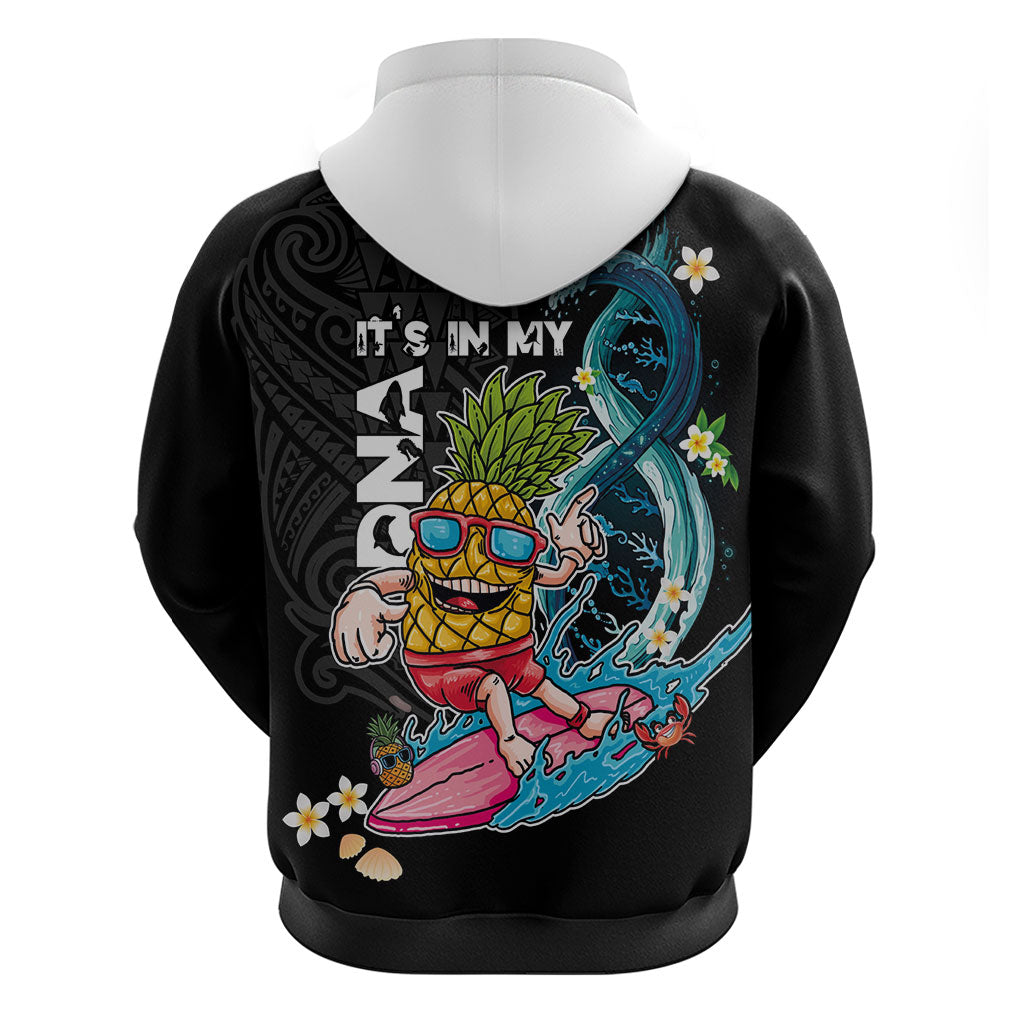 Hawaii Pineapple Surfing Hoodie It's in My DNA - Kakau and Polynesian Pattern LT03 - Polynesian Pride