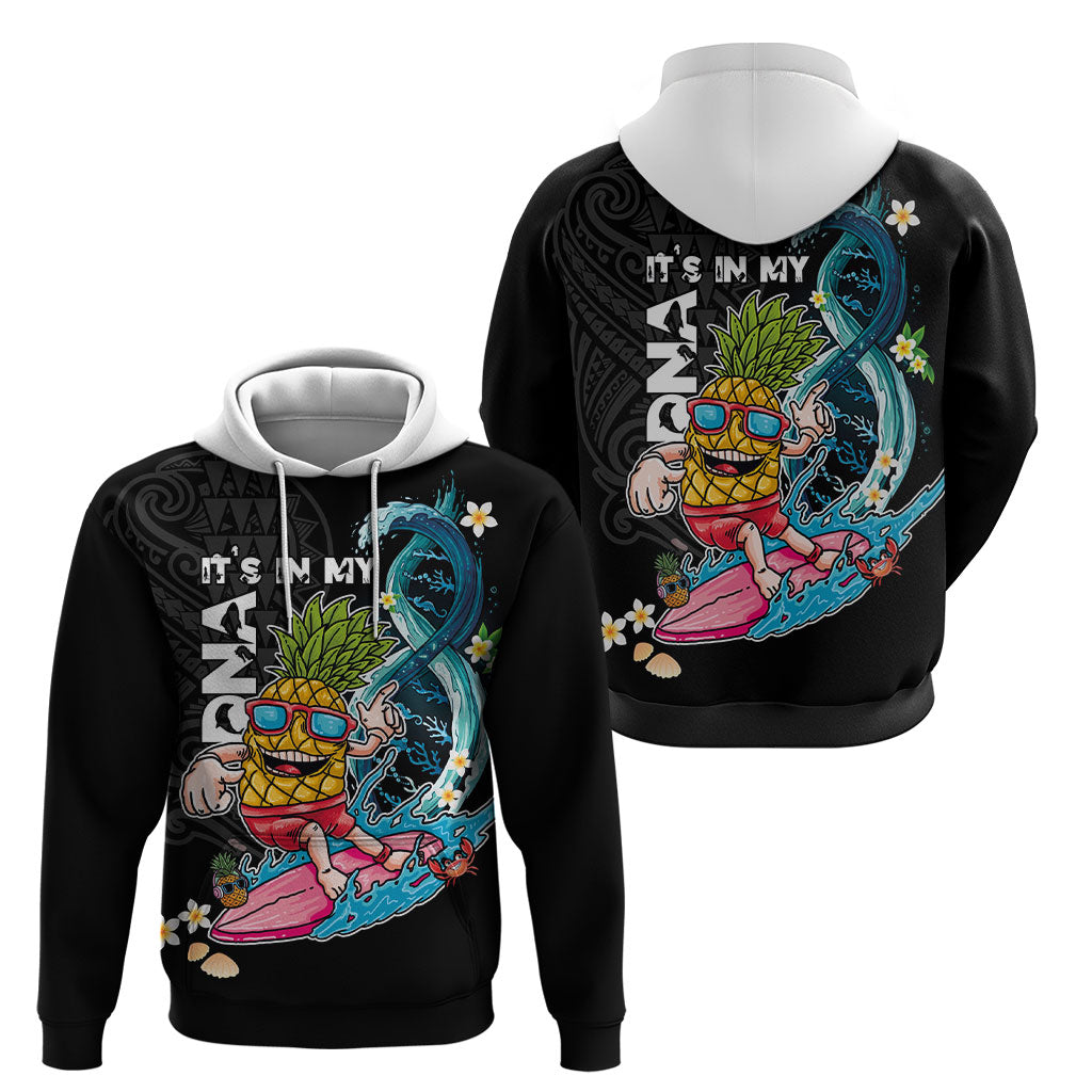 Hawaii Pineapple Surfing Hoodie It's in My DNA - Kakau and Polynesian Pattern LT03 - Polynesian Pride