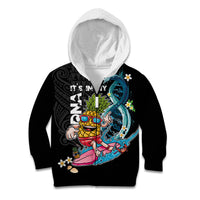 Hawaii Pineapple Surfing Kid Hoodie It's in My DNA - Kakau and Polynesian Pattern LT03 Zip Hoodie Black - Polynesian Pride
