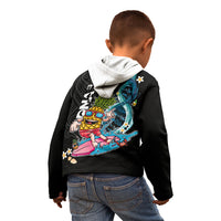 Hawaii Pineapple Surfing Kid Hoodie It's in My DNA - Kakau and Polynesian Pattern LT03 - Polynesian Pride