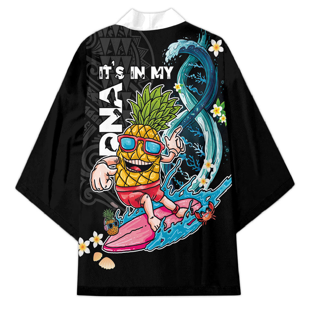 Hawaii Pineapple Surfing Kimono It's in My DNA - Kakau and Polynesian Pattern LT03 - Polynesian Pride
