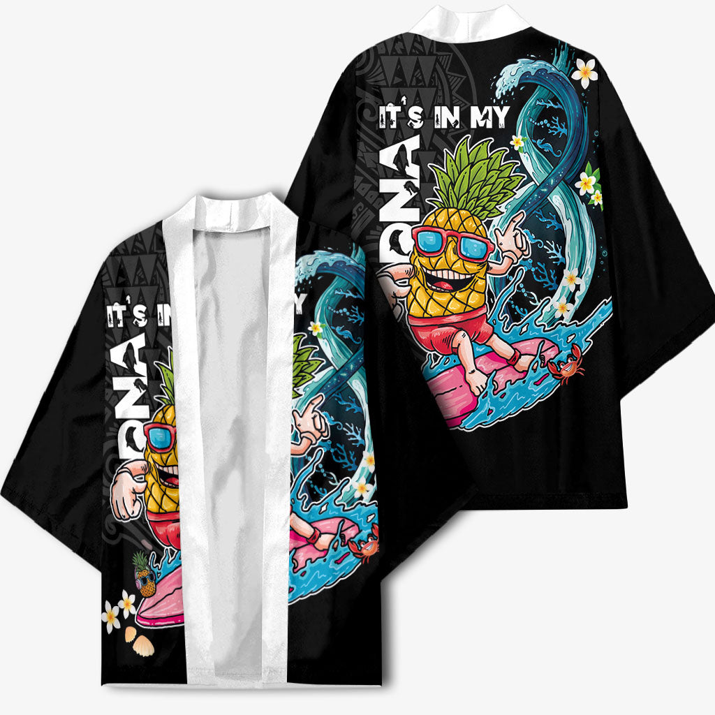 Hawaii Pineapple Surfing Kimono It's in My DNA - Kakau and Polynesian Pattern LT03 - Polynesian Pride