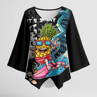 Hawaii Pineapple Surfing Kimono Sleeve Blouse It's in My DNA - Kakau and Polynesian Pattern LT03 Female Black - Polynesian Pride