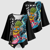 Hawaii Pineapple Surfing Kimono Sleeve Blouse It's in My DNA - Kakau and Polynesian Pattern LT03 - Polynesian Pride