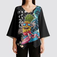 Hawaii Pineapple Surfing Kimono Sleeve Blouse It's in My DNA - Kakau and Polynesian Pattern LT03 - Polynesian Pride