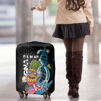 Hawaii Pineapple Surfing Luggage Cover It's in My DNA - Kakau and Polynesian Pattern LT03 - Polynesian Pride