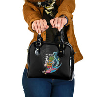 Hawaii Pineapple Surfing Shoulder Handbag It's in My DNA - Kakau and Polynesian Pattern LT03 One Size Black - Polynesian Pride