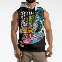 Hawaii Pineapple Surfing Sleeveless Hoodie It's in My DNA - Kakau and Polynesian Pattern LT03 - Polynesian Pride