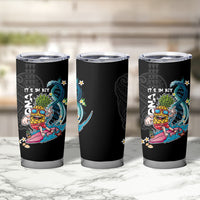 Hawaii Pineapple Surfing Tumbler Cup It's in My DNA - Kakau and Polynesian Pattern LT03 - Polynesian Pride