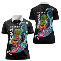 Hawaii Pineapple Surfing Women Polo Shirt It's in My DNA - Kakau and Polynesian Pattern LT03 - Polynesian Pride