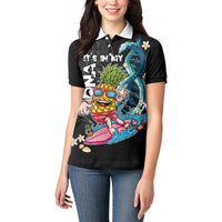 Hawaii Pineapple Surfing Women Polo Shirt It's in My DNA - Kakau and Polynesian Pattern LT03 - Polynesian Pride