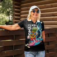 Hawaii Pineapple Surfing Women Polo Shirt It's in My DNA - Kakau and Polynesian Pattern LT03 - Polynesian Pride