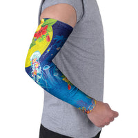 Palau Arm Sleeves Jellyfish with Coral Reefs Ocean Vibe and Tapa Pattern LT03 - Polynesian Pride