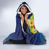 Palau Hooded Blanket Jellyfish with Coral Reefs Ocean Vibe and Tapa Pattern LT03 - Polynesian Pride