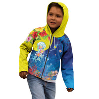 Palau Kid Hoodie Jellyfish with Coral Reefs Ocean Vibe and Tapa Pattern LT03 - Polynesian Pride