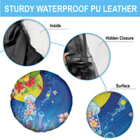 Palau Spare Tire Cover Jellyfish with Coral Reefs Ocean Vibe and Tapa Pattern LT03 - Polynesian Pride