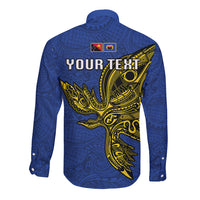 Custom Papua New Guinea Gulf Province Long Sleeve Button Shirt PNG Birds Of Paradise Polynesian Arty Style LT03 - Polynesian Pride