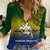 Custom Papua New Guinea Morobe Province Women Casual Shirt PNG Birds Of Paradise Polynesian Arty Style LT03 Female Yellow - Polynesian Pride