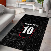 Custom New Zealand Rugby Area Rug Maori All Black Championship 2024 and Silver Fern LT03 - Polynesian Pride