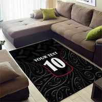 Custom New Zealand Rugby Area Rug Maori All Black Championship 2024 and Silver Fern LT03 - Polynesian Pride