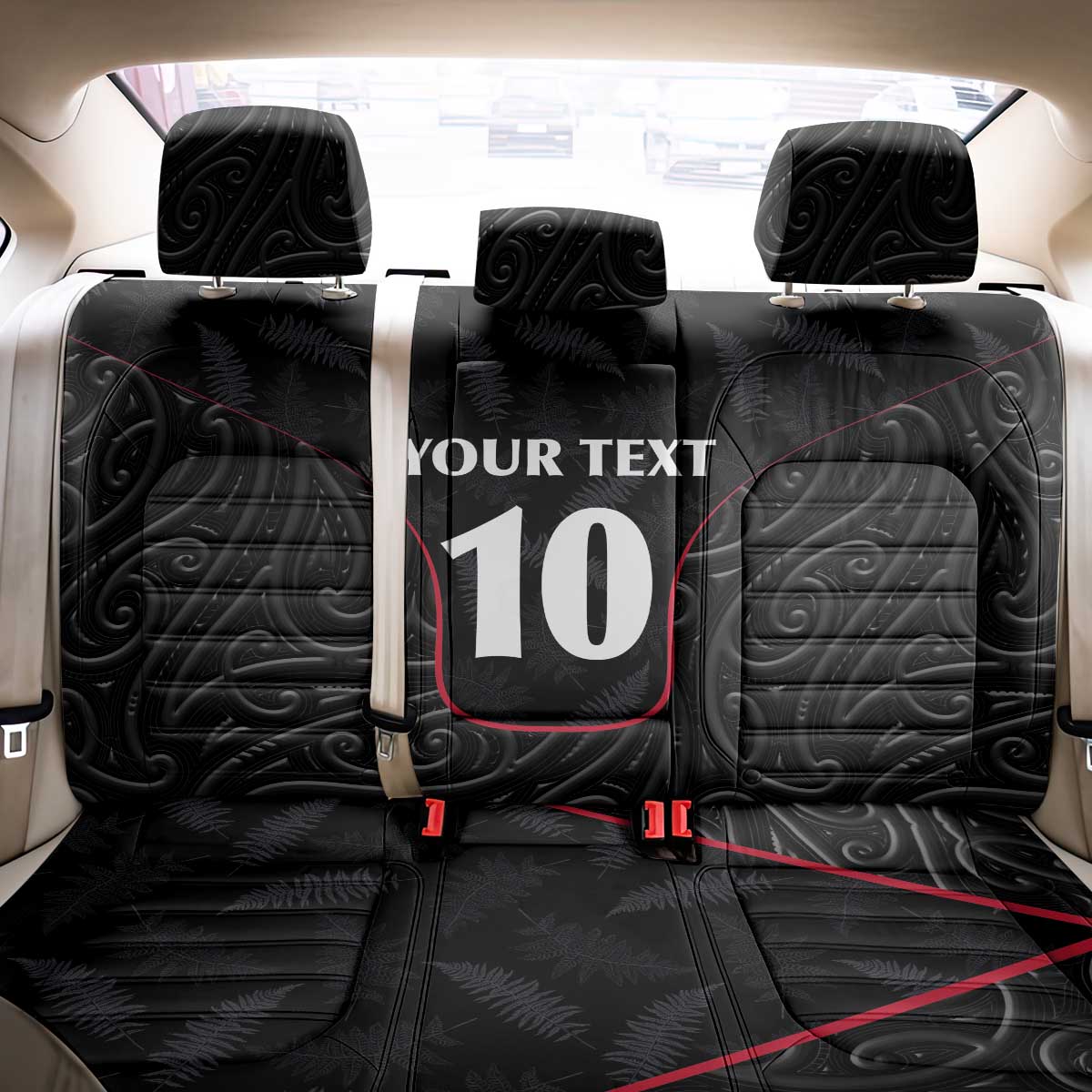 Custom New Zealand Rugby Back Car Seat Cover Maori All Black Championship 2024 and Silver Fern LT03 - Polynesian Pride