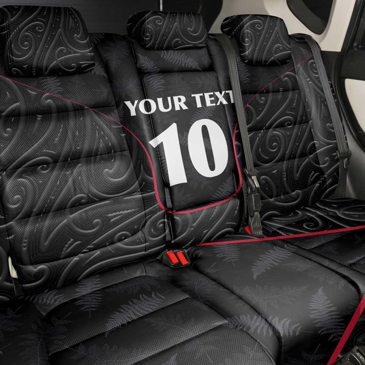 Custom New Zealand Rugby Back Car Seat Cover Maori All Black Championship 2024 and Silver Fern LT03 - Polynesian Pride