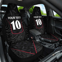 Custom New Zealand Rugby Car Seat Cover Maori All Black Championship 2024 and Silver Fern LT03 One Size Black - Polynesian Pride