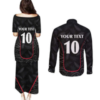 Custom New Zealand Rugby Couples Matching Puletasi and Long Sleeve Button Shirt Maori All Black Championship 2024 and Silver Fern LT03 - Polynesian Pride