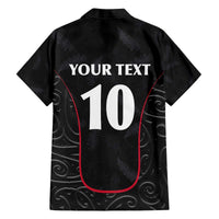 Custom New Zealand Rugby Family Matching Off The Shoulder Long Sleeve Dress and Hawaiian Shirt Maori All Black Championship 2024 and Silver Fern LT03 - Polynesian Pride