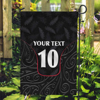 Custom New Zealand Rugby Garden Flag Maori All Black Championship 2024 and Silver Fern LT03 Garden Flag Black - Polynesian Pride