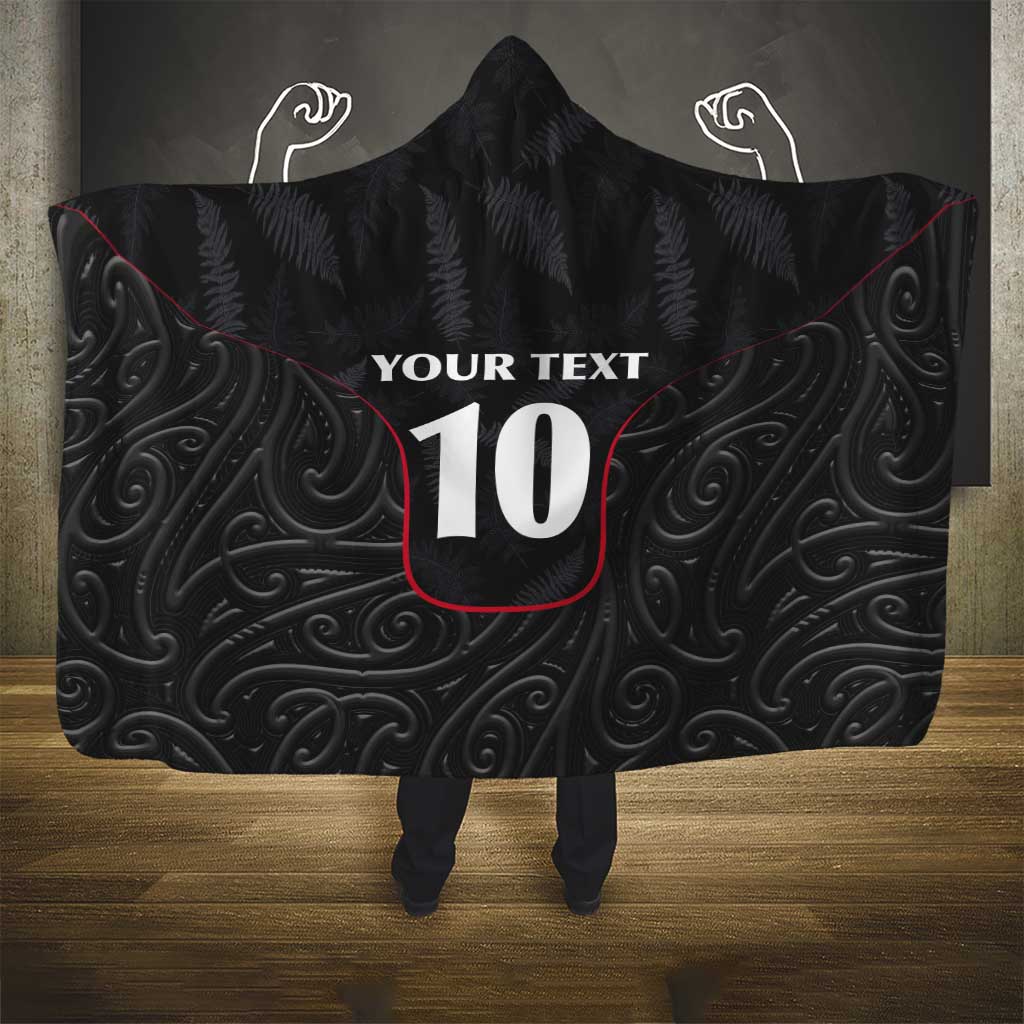Custom New Zealand Rugby Hooded Blanket Maori All Black Championship 2024 and Silver Fern LT03 - Polynesian Pride