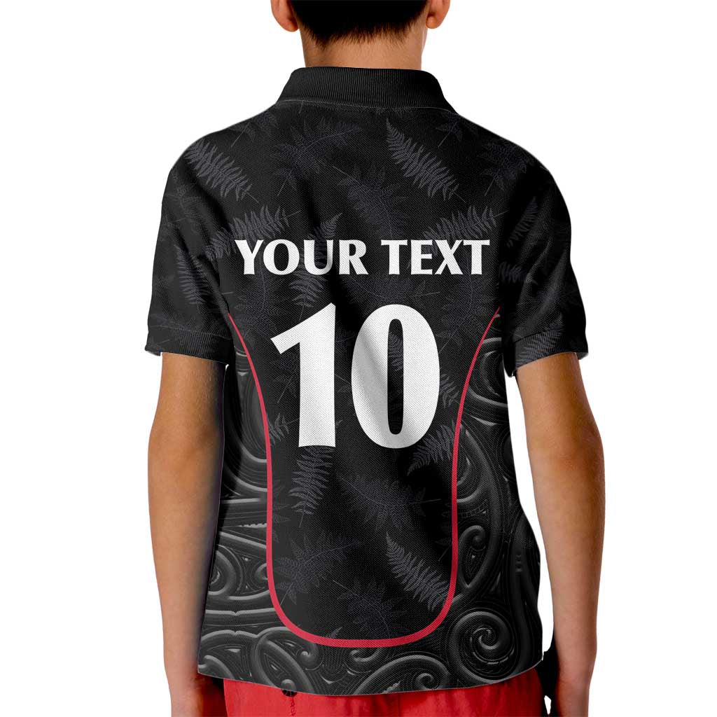 Custom New Zealand Rugby Kid Polo Shirt Maori All Black Championship 2024 and Silver Fern LT03 - Polynesian Pride