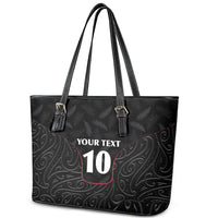 Custom New Zealand Rugby Leather Tote Bag Maori All Black Championship 2024 and Silver Fern LT03 - Polynesian Pride