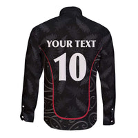 Custom New Zealand Rugby Long Sleeve Button Shirt Maori All Black Championship 2024 and Silver Fern LT03 - Polynesian Pride