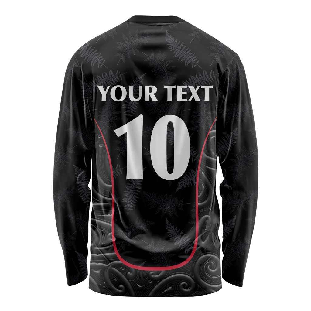 Custom New Zealand Rugby Long Sleeve Shirt Maori All Black Championship 2024 and Silver Fern LT03 - Polynesian Pride
