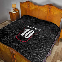 Custom New Zealand Rugby Quilt Maori All Black Championship 2024 and Silver Fern LT03 - Polynesian Pride