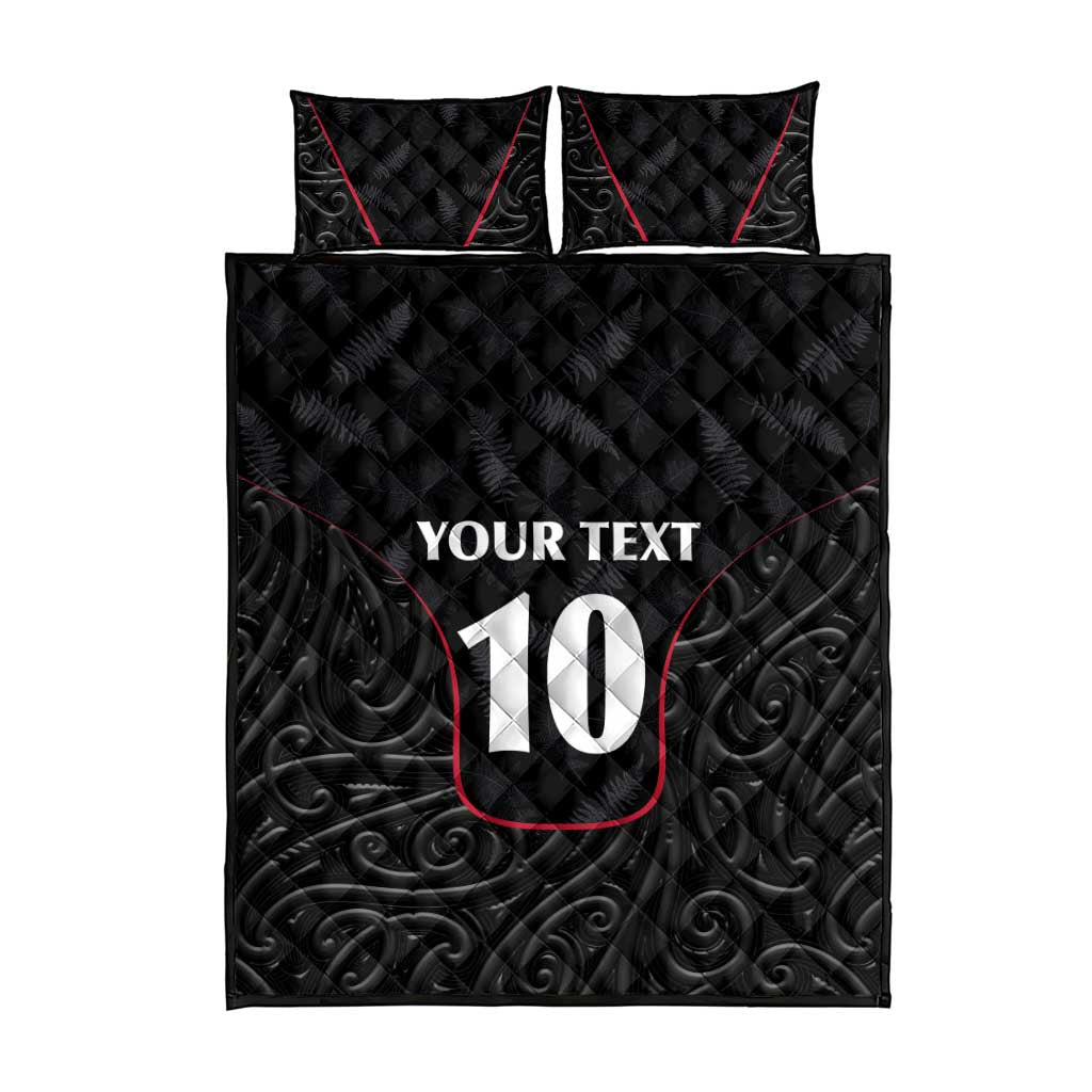 Custom New Zealand Rugby Quilt Bed Set Maori All Black Championship 2024 and Silver Fern LT03 - Polynesian Pride