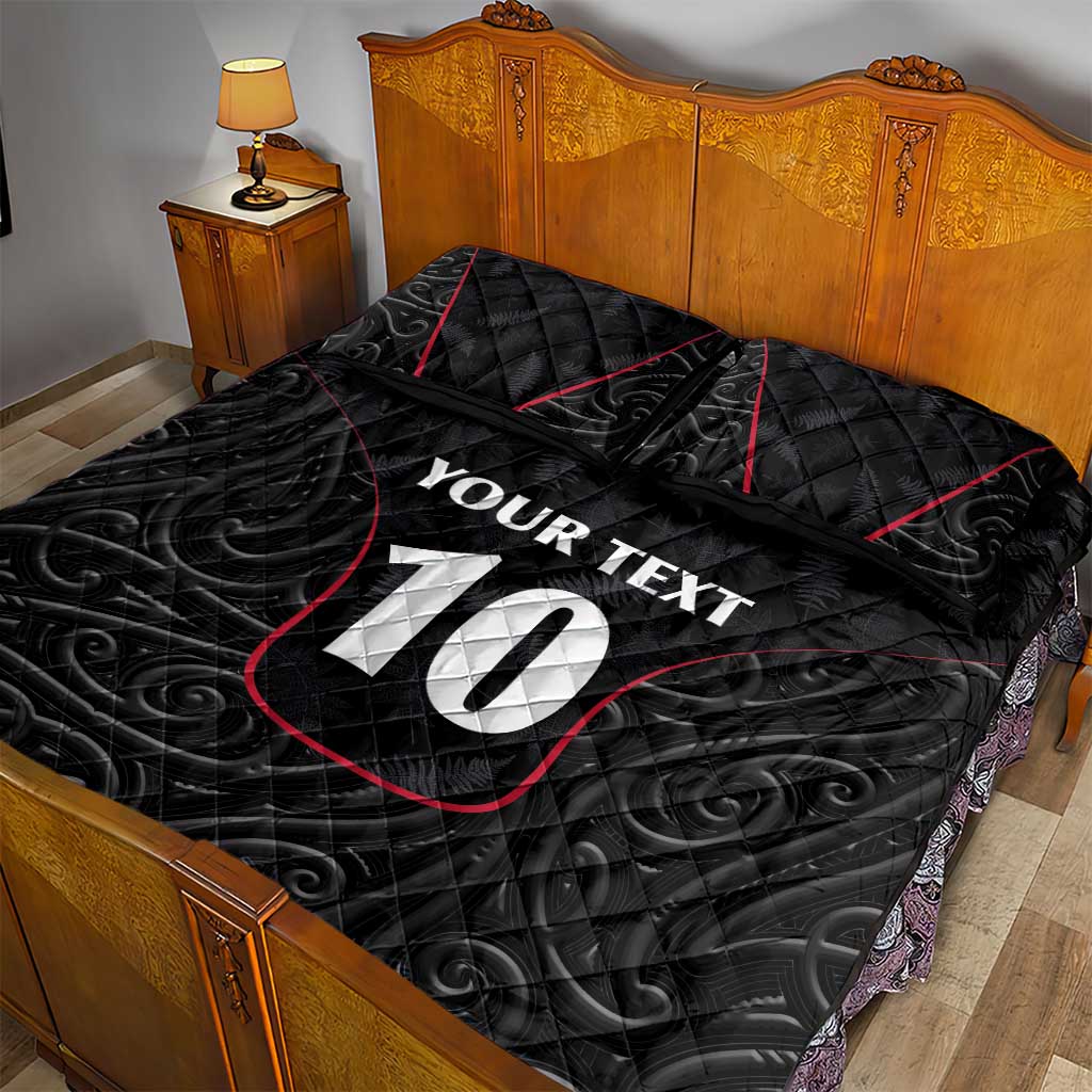 Custom New Zealand Rugby Quilt Bed Set Maori All Black Championship 2024 and Silver Fern LT03 - Polynesian Pride