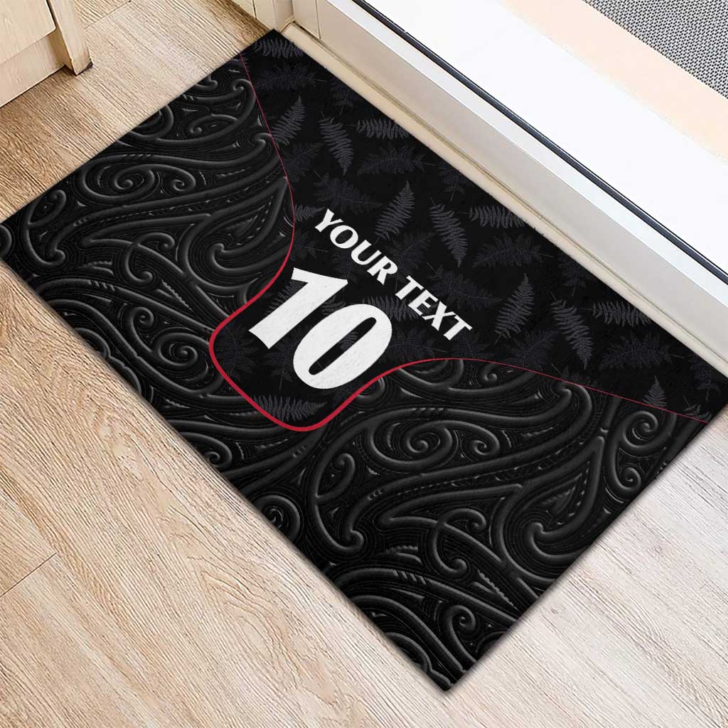 Custom New Zealand Rugby Rubber Doormat Maori All Black Championship 2024 and Silver Fern LT03 - Polynesian Pride