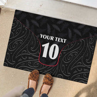 Custom New Zealand Rugby Rubber Doormat Maori All Black Championship 2024 and Silver Fern LT03 - Polynesian Pride