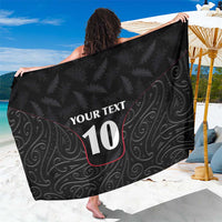Custom New Zealand Rugby Sarong Maori All Black Championship 2024 and Silver Fern LT03 One Size 44 x 66 inches Black - Polynesian Pride