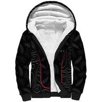 Custom New Zealand Rugby Sherpa Hoodie Maori All Black Championship 2024 and Silver Fern LT03 Unisex Black - Polynesian Pride