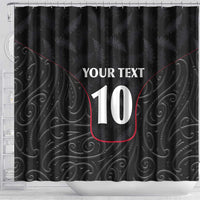 Custom New Zealand Rugby Shower Curtain Maori All Black Championship 2024 and Silver Fern LT03 - Polynesian Pride